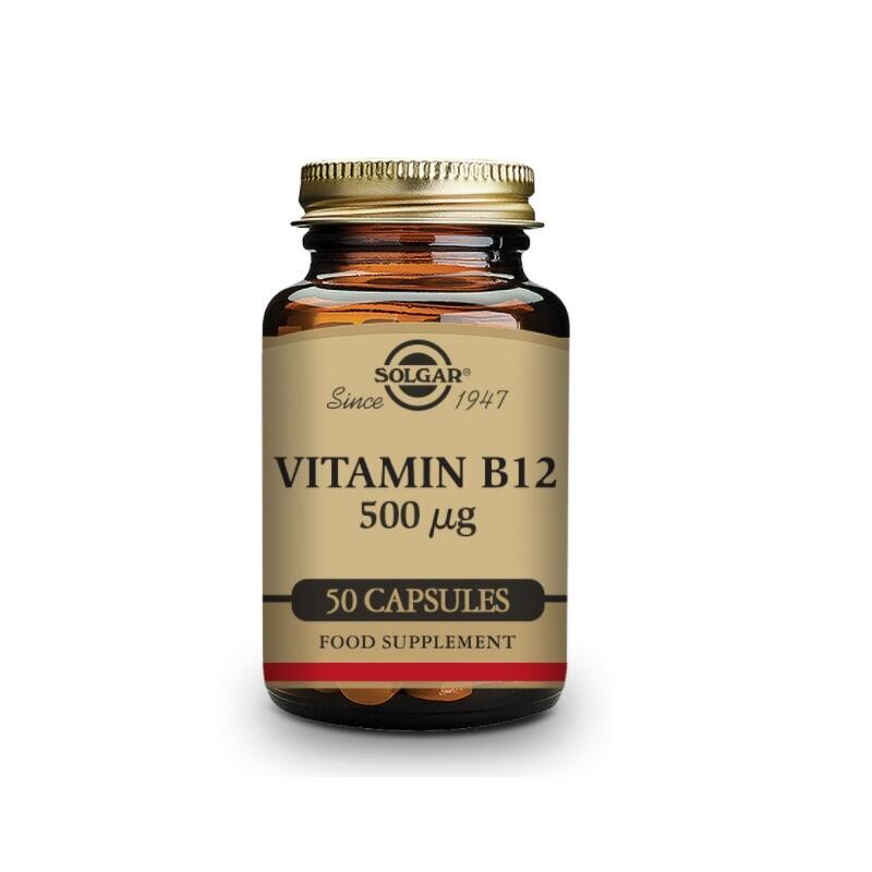 SOLGAR Vitamina B12 500?g (Cianocobalamina) 50 cápsulas vegetales