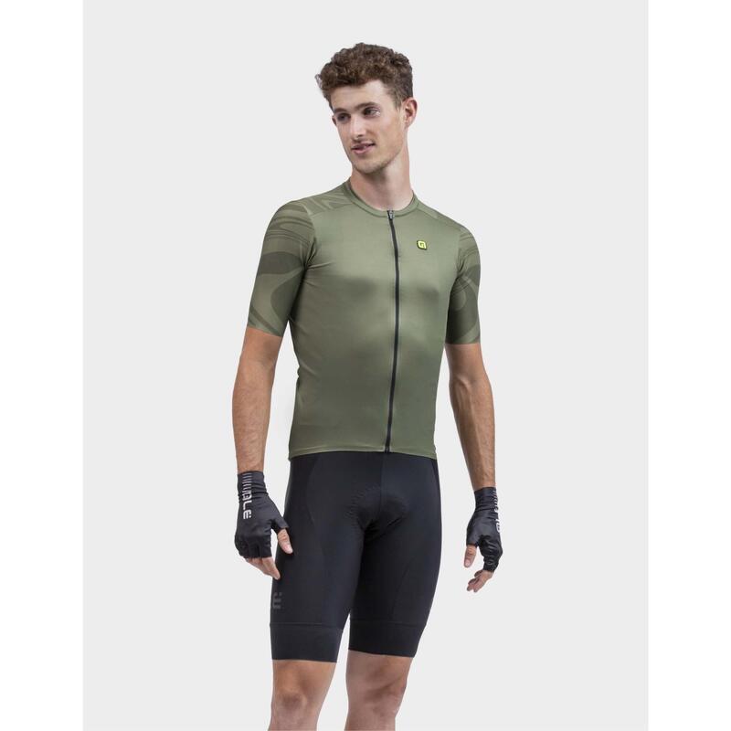 Maillot Cycliste Homme Manches Courtes - R-EV1 Artika Vert