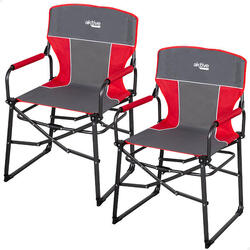 Pack de 2 chaises de camping pliantes avec pliage compact gris Aktive