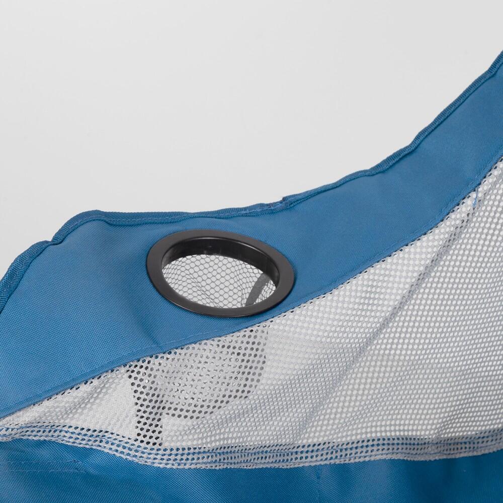 Pack da 2 sedie da campeggio pieghevoli blu con sottobicchieri e tasca Aktive 3/7