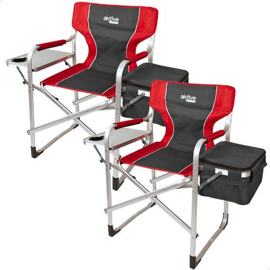 Pack 2 chaises directoriales de camping avec table et sac isotherme Aktive