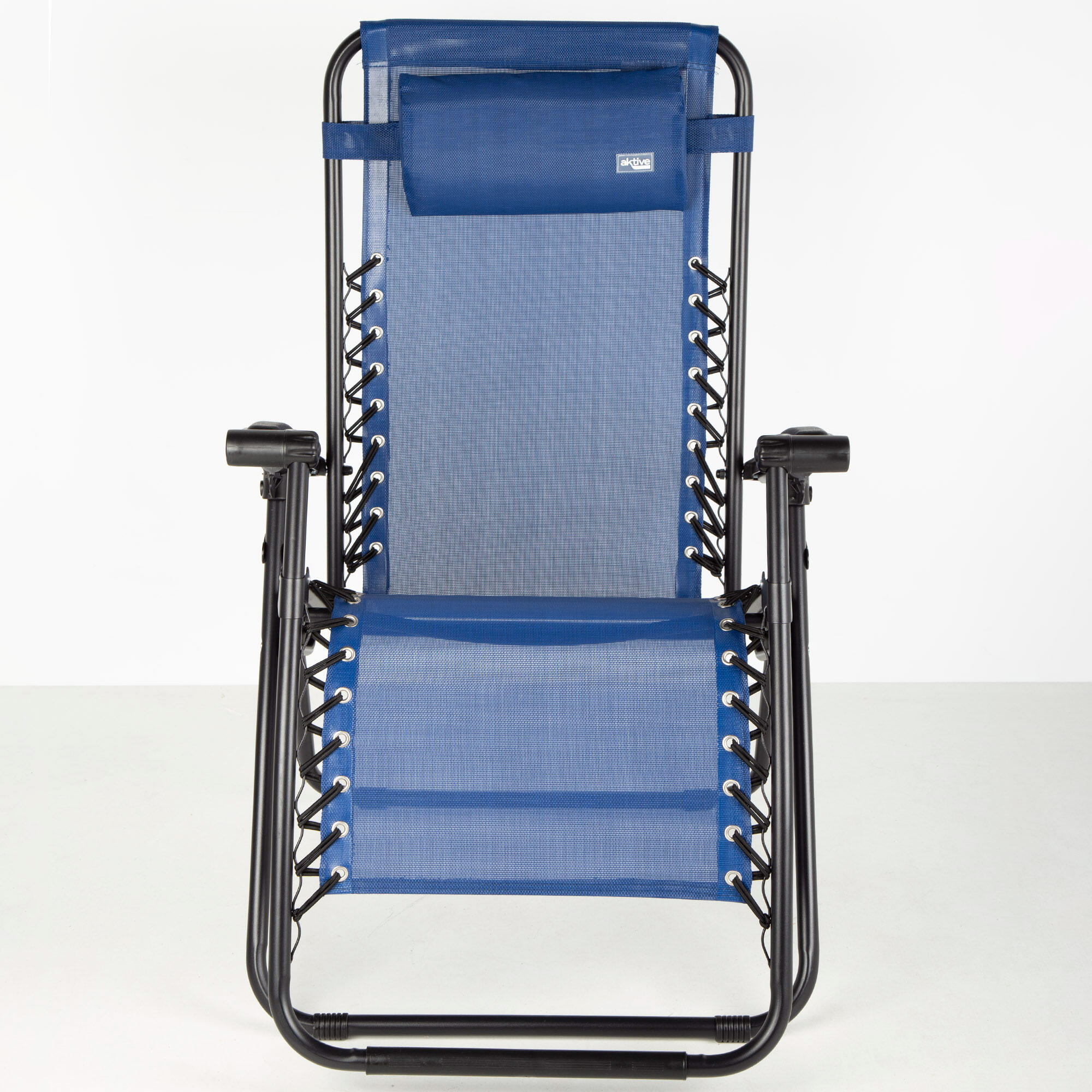 Pack de 2 chaises de jardin pliantes zéro gravité bleu 2 positions Aktive 7/7