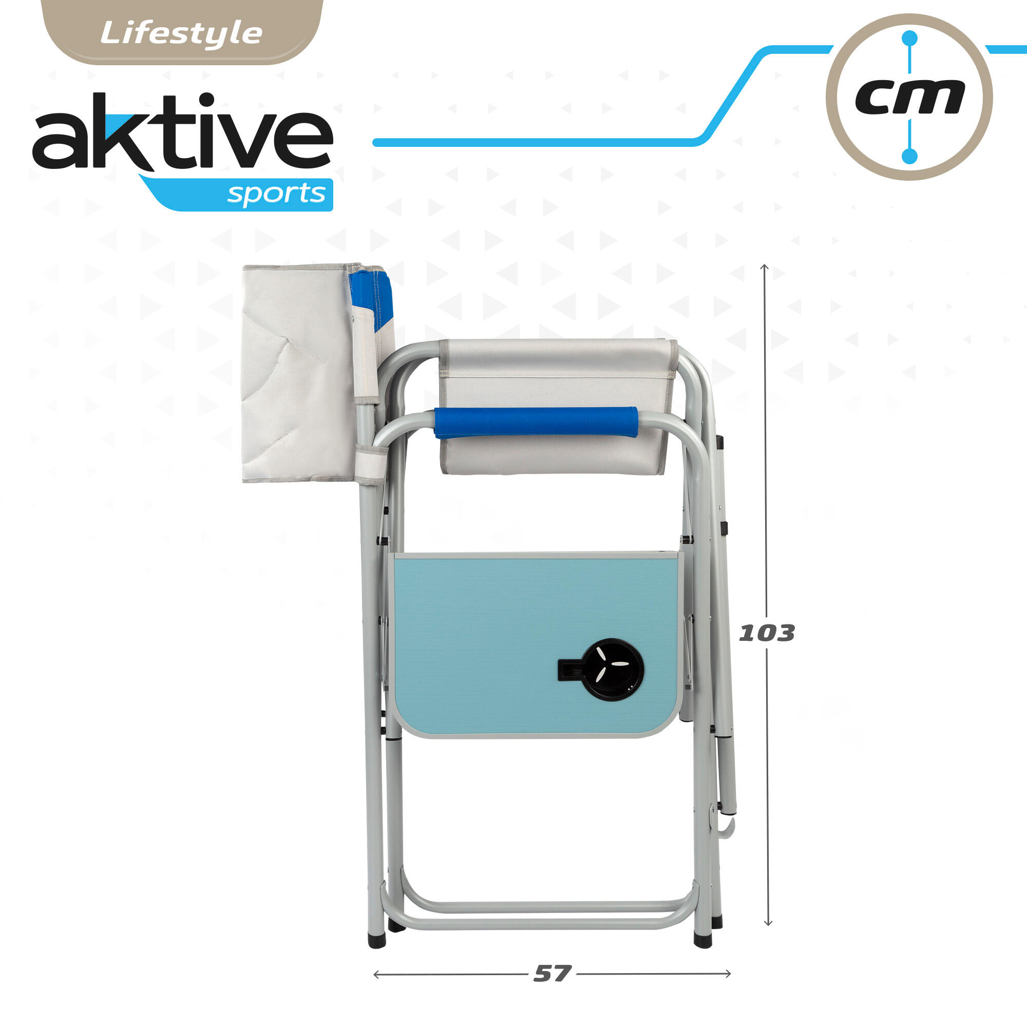 Pack 2 chaises de réalisateur pliantes hauteur XL Aktive 7/7