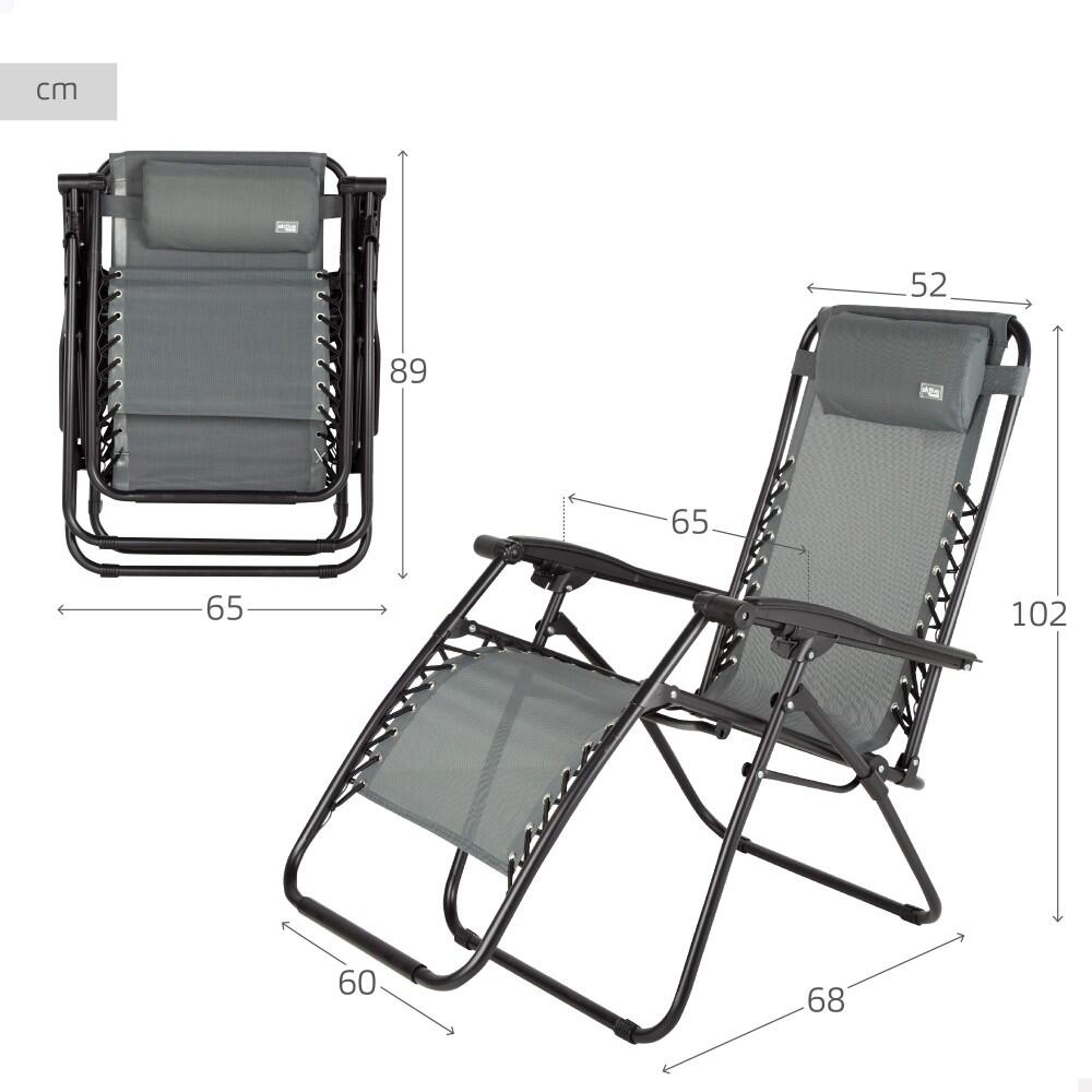 Pack da 2 sedie pieghevoli da giardino a gravità zero a 2 posizioni Aktive 4/7