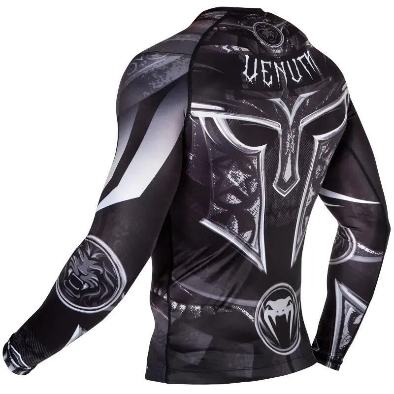 Venum Gladiator 3.0 Rashguard - Black-White - Long Sleeves 6/7