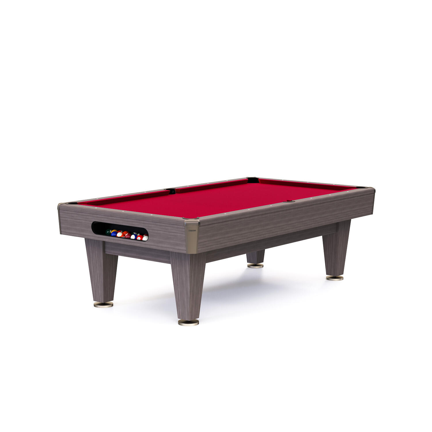 STRADIVARI Tavolo da biliardo Nero Simonis 860 Rosso 8 piedi (Campo 224x112 cm) Billard
