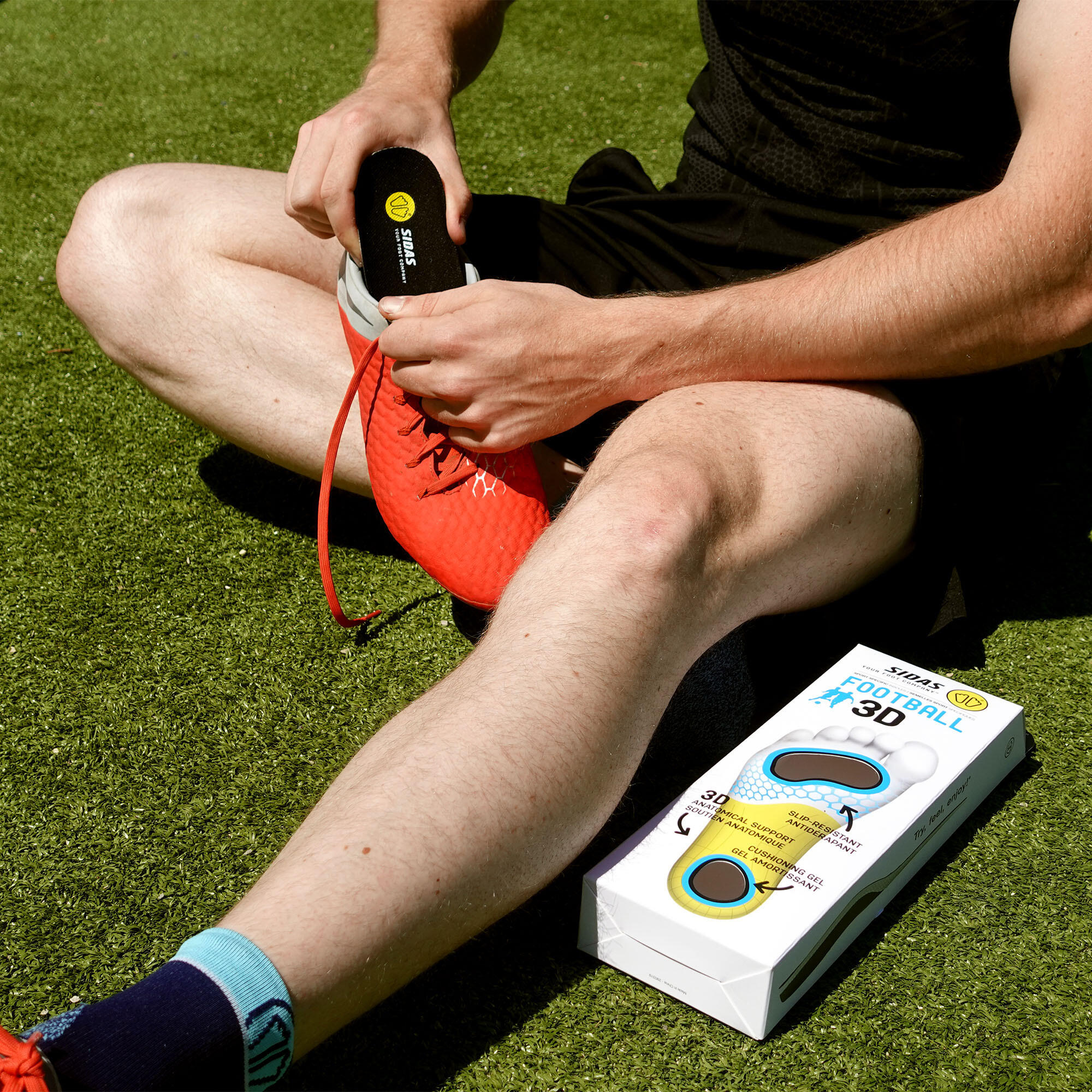 Dunne en voorgevormde Inlegzolen voor voetbalschoenen - Football 3D 3/4