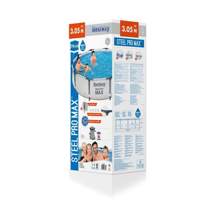 Basen stelażowy ogrodowy Bestway Steel Pro MAX™ 3.05m x 76cm Pool Set