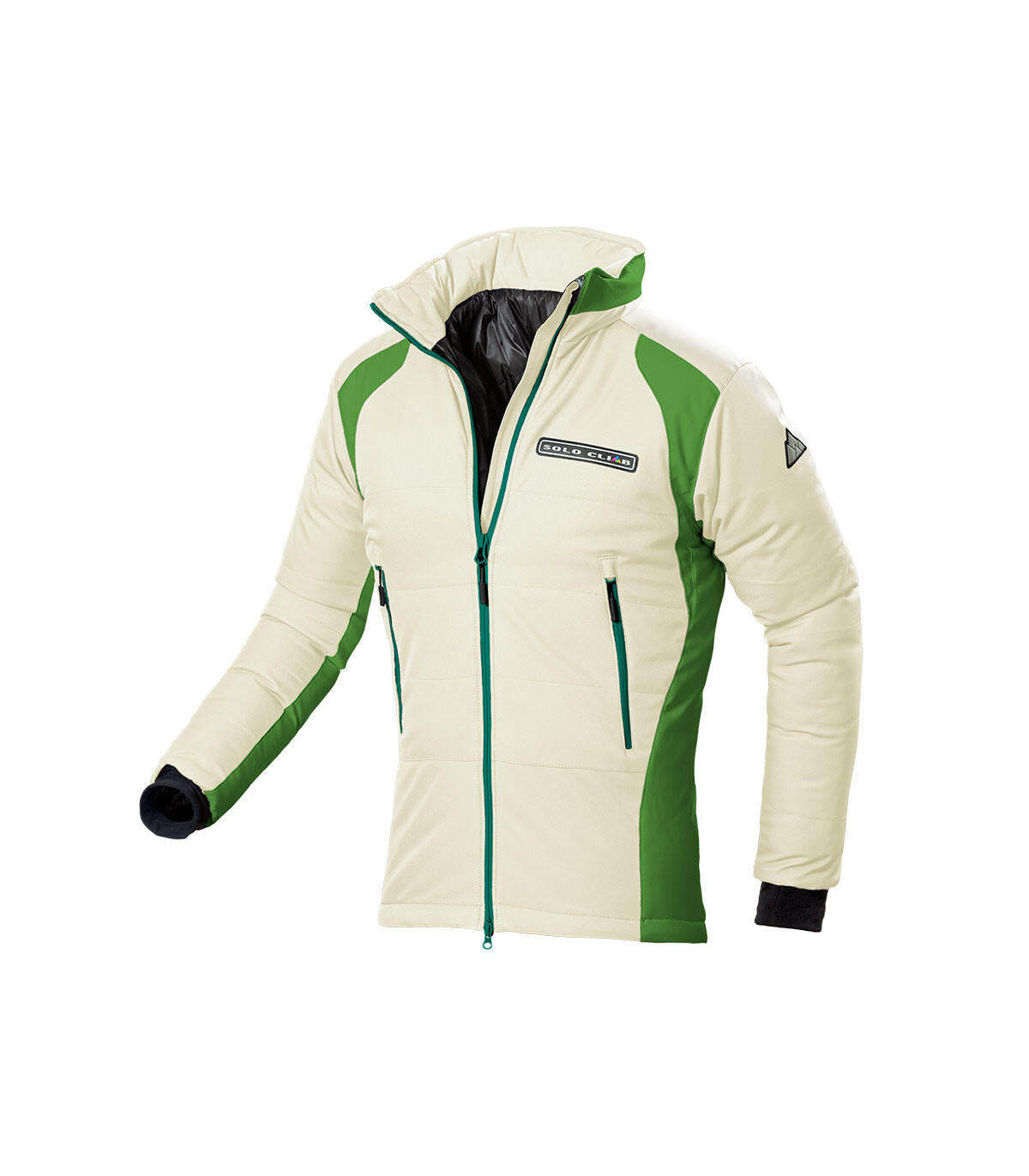 Chaqueta de Montaña Impermeable y Cortaviento Aspen Mujer Beige-Verde Claro 2/5
