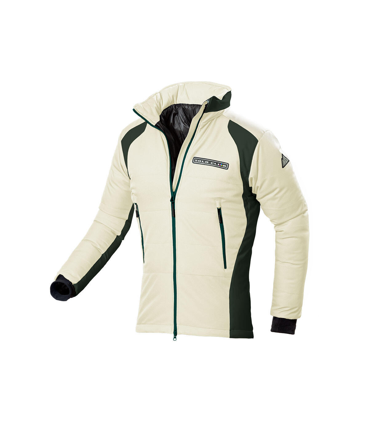 Chaqueta de Montaña Impermeable y Cortaviento Aspen Mujer Beige-Verde Claro 3/5