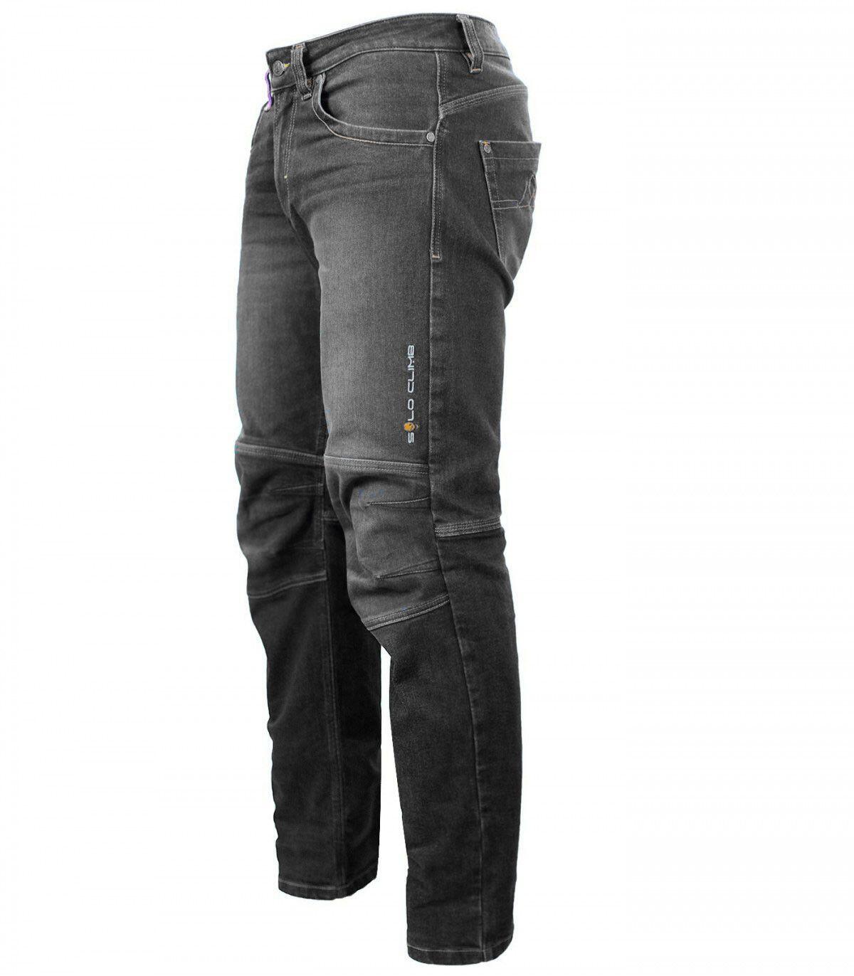 Pantalón Vaquero de Montaña y Escalada Robusto con Cordura Mohawk Hombre  Gris