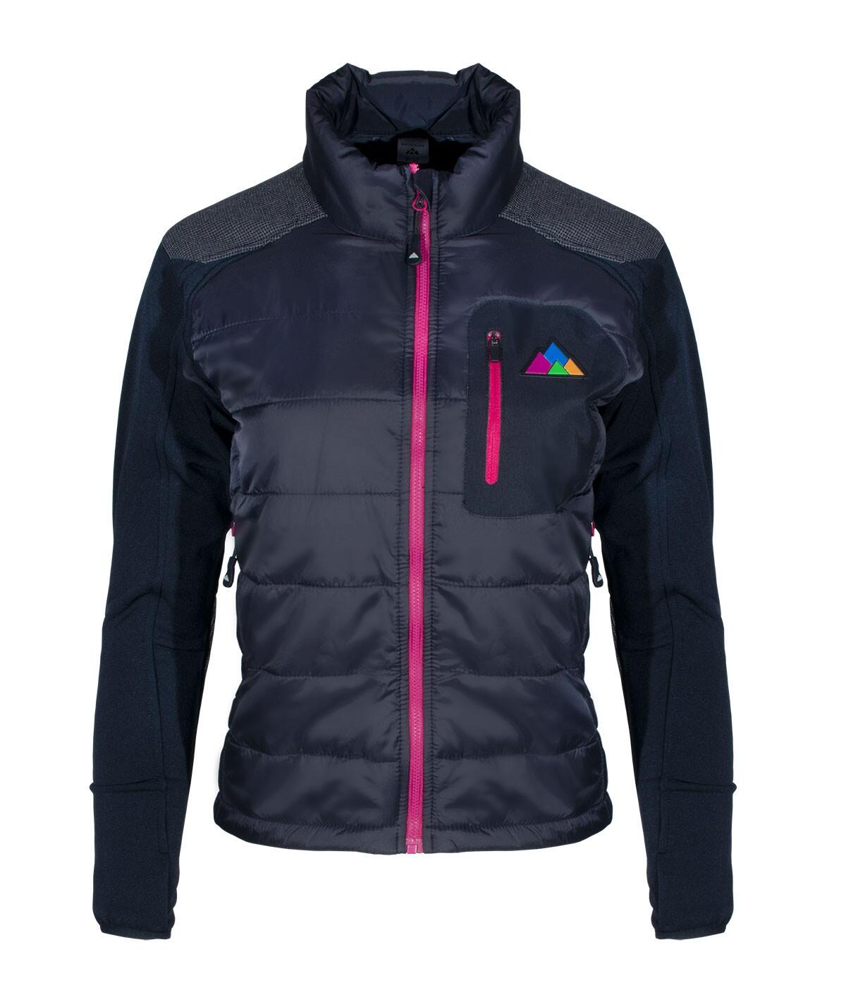 Chaqueta Polivalente de Montaña Hermes Mujer Negro-Rojo 2/3