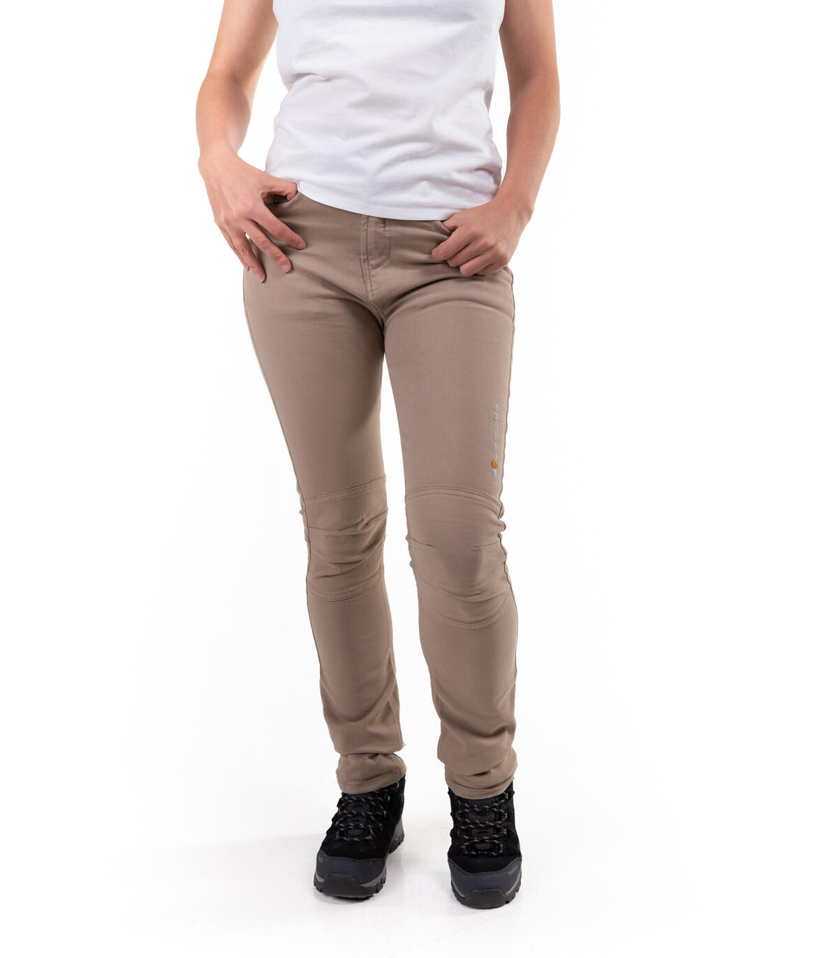 Pantalón Vaquero de Montaña y Escalada Ligero y Elástico Pinto Mujer Marrón 6/6