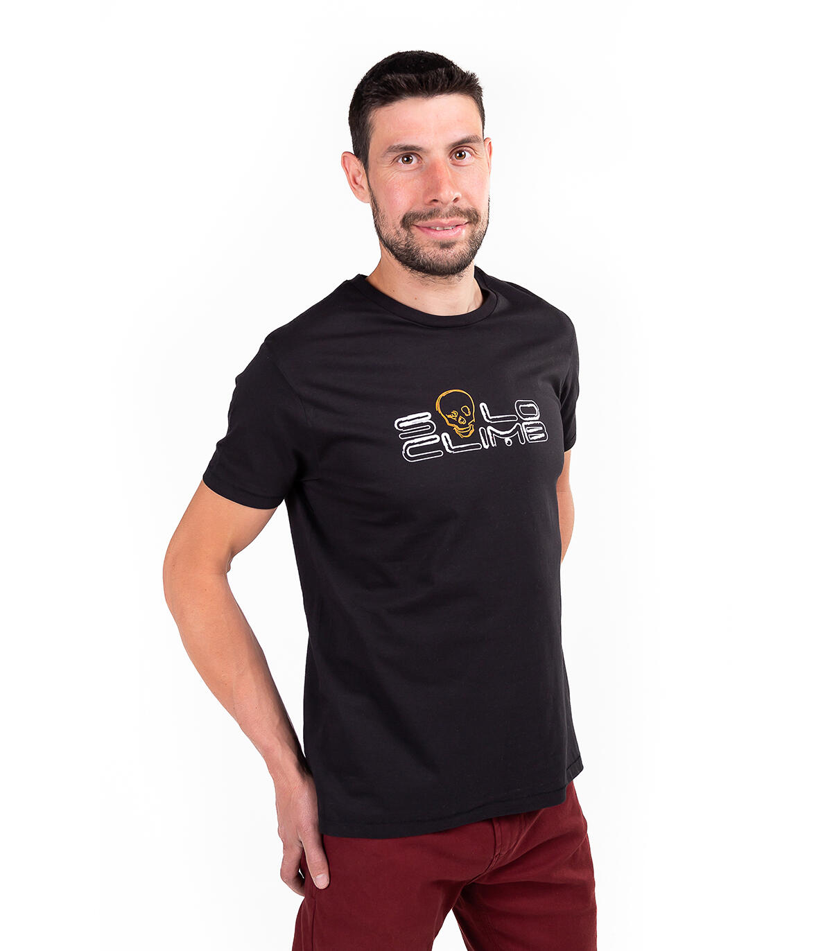 Camiseta de Algodón para Hombre Solo Climb Azul 3/6