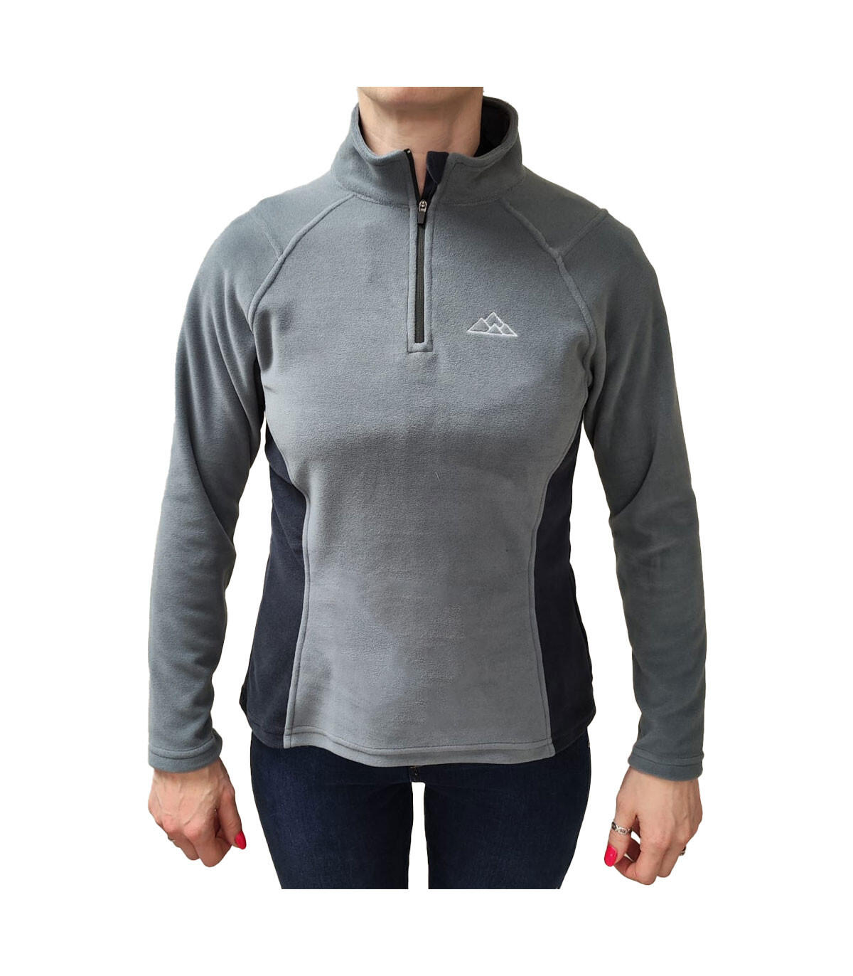 Forro Polar Elástico de Montaña y Trekking Dune Mujer Gris 2/6