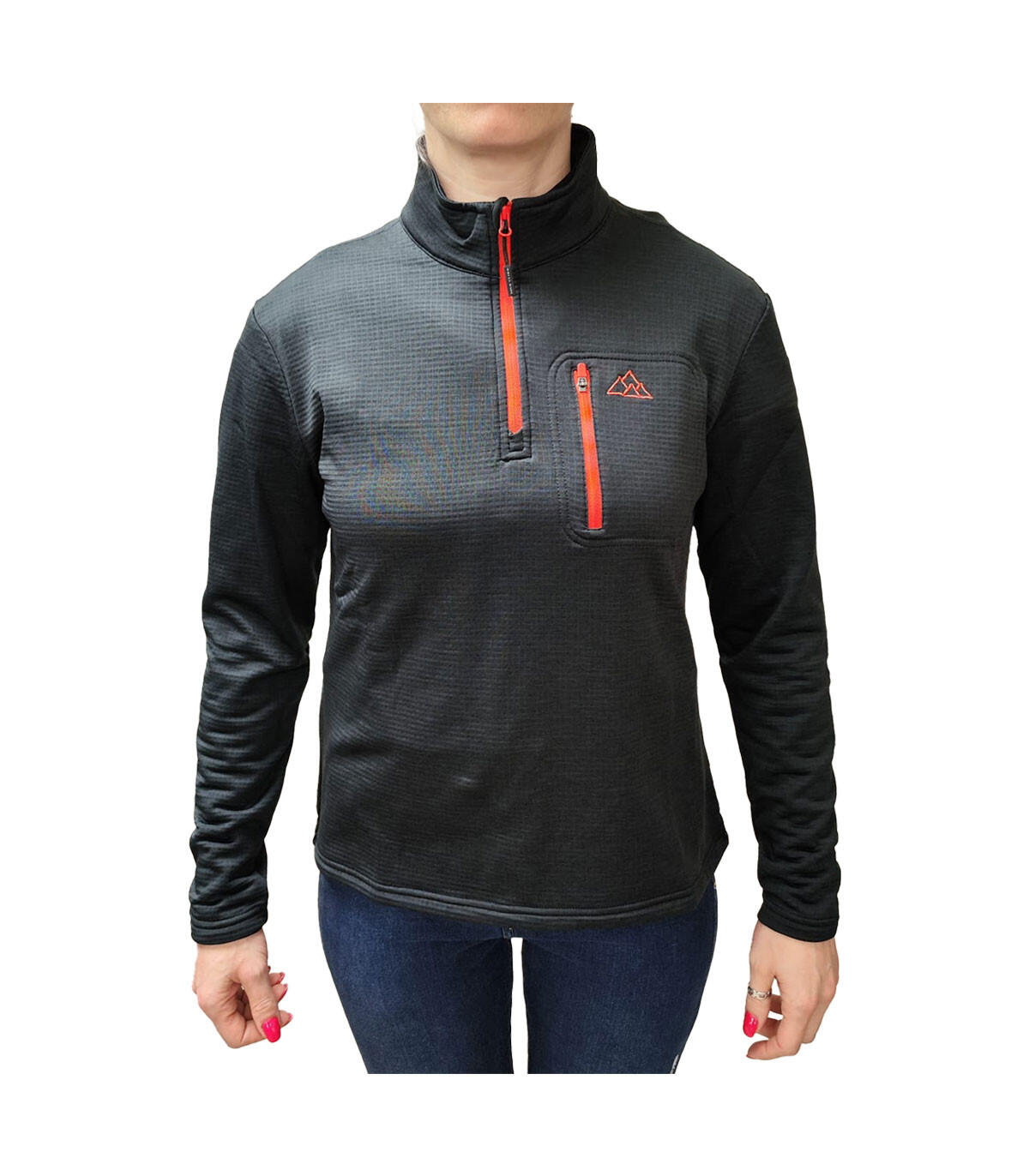 Forro Polar Transpirable de Montaña y Trekking Raptor Black Mujer Azul 3/5