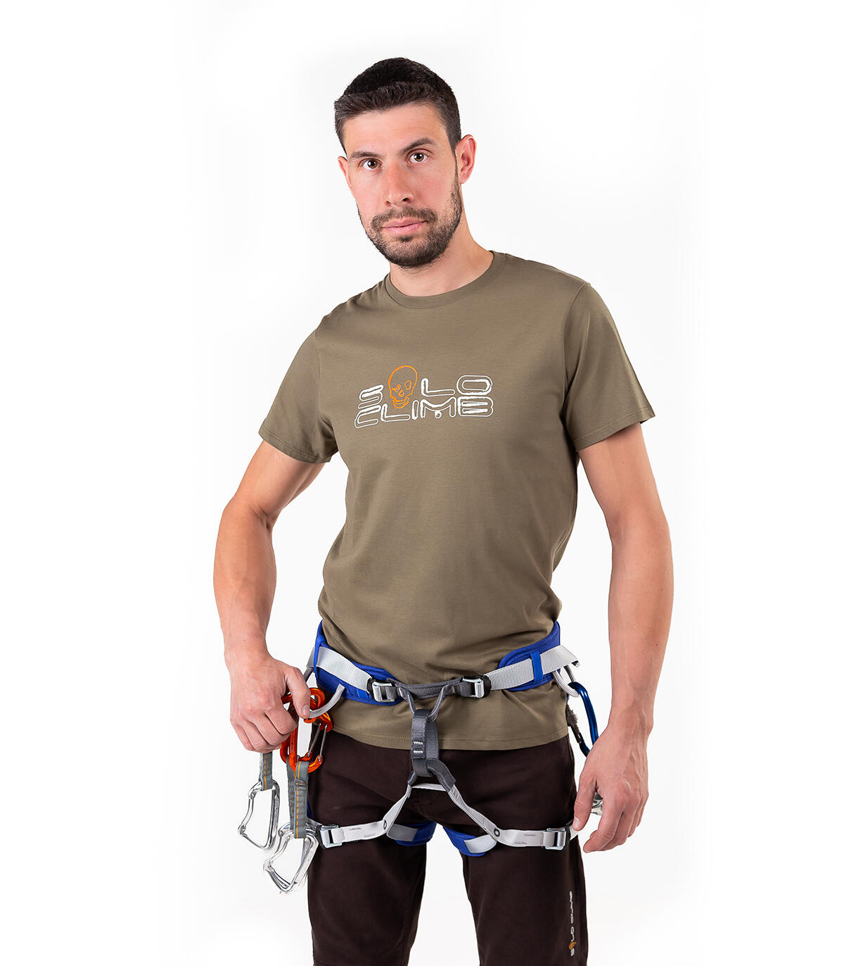 Camiseta de Algodón para Hombre Solo Climb Negro 2/6