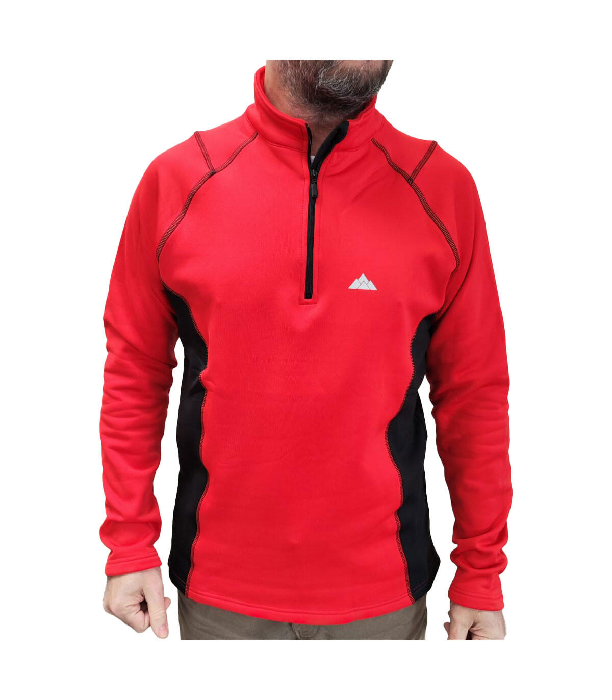 Forro Polar Elástico de Escalada y Alpinismo Power Hot Hombre Negro-Dorado 2/3
