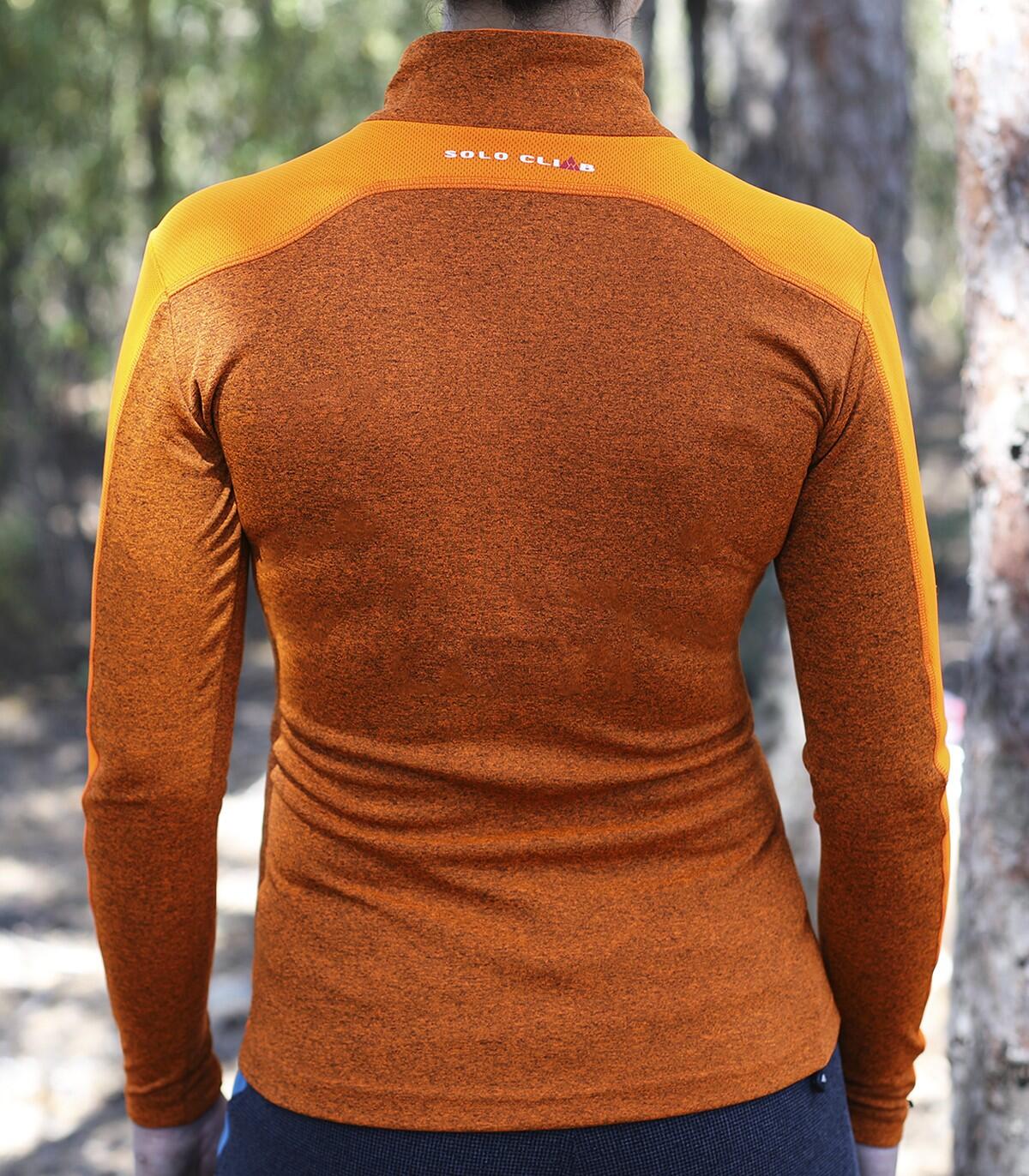 Camiseta Técnica Escalada y Trekking Transpirable Calanques Mujer Amarillo 3/6