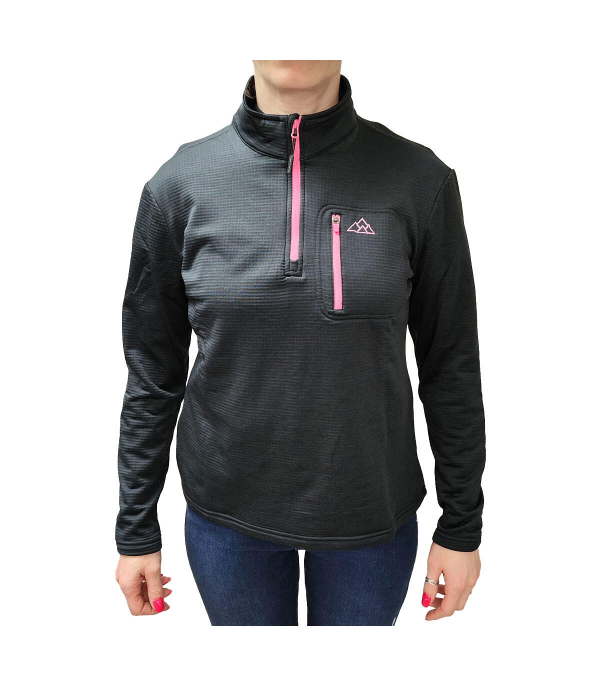 Forro Polar Transpirable de Montaña y Trekking Raptor Black Mujer Verde 4/5