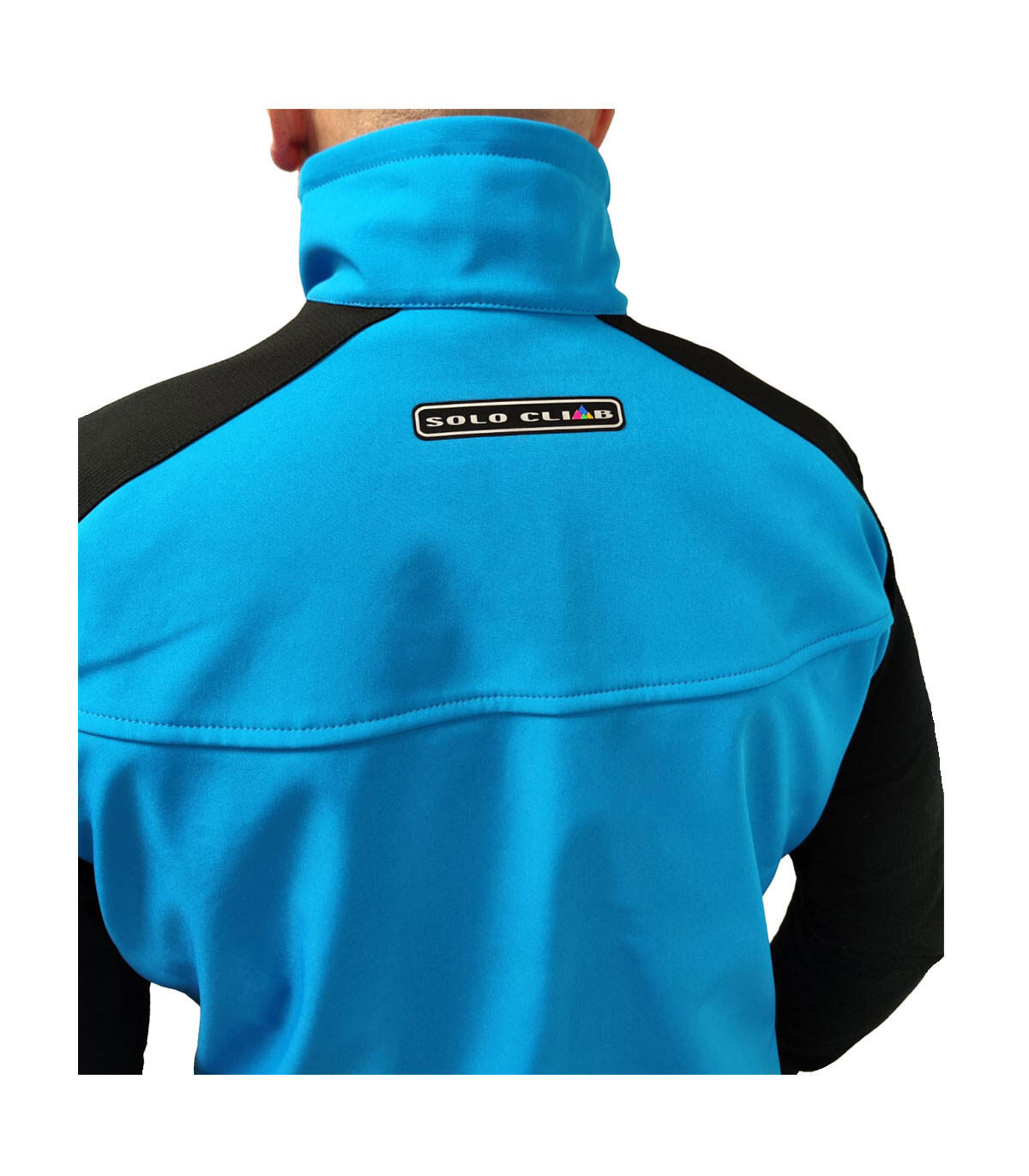 Chaleco Cortaviento de Escalada y Trekking Torso Hombre Azul-Gris 5/6