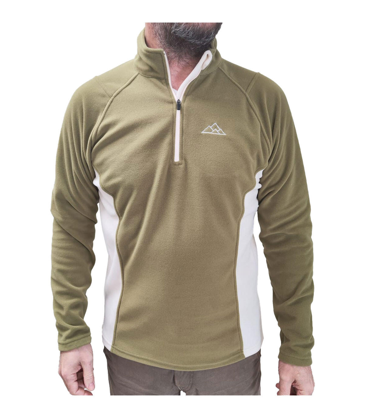 Forro Polar Elástico de Montaña y Trekking Dune Hombre Naranja-Gris 6/6