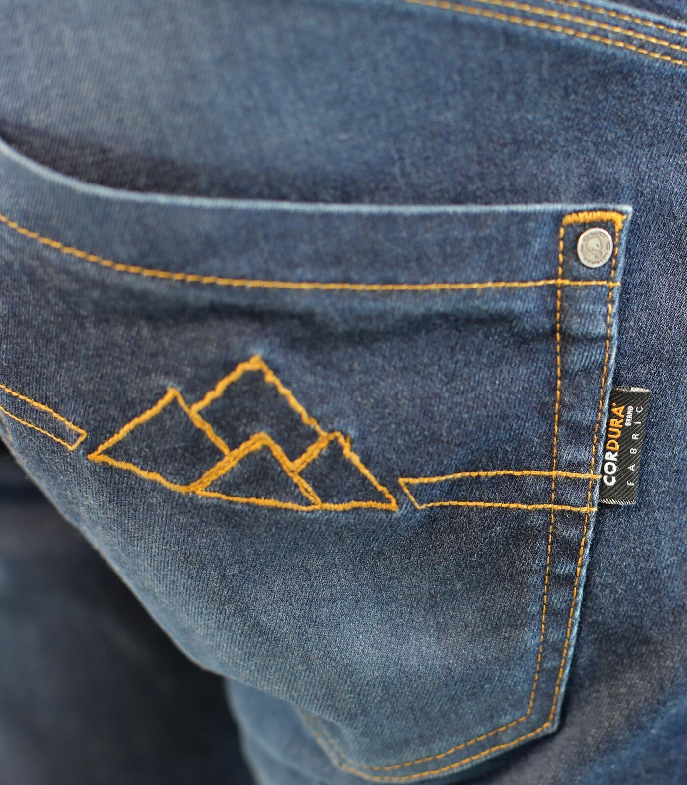 Calças Jeans De Escalada Mohawk Mulher Elásticas, Resistentes E Leves Azul 3/4