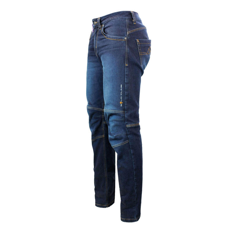 Pantalón Vaquero de Montaña y Escalada Robusto con Cordura Mohawk Mujer Azul