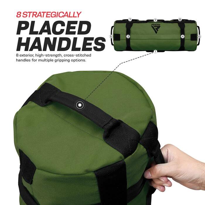 Sac fitness Rdx, pentru nisip 5-11 kg, Verde, 5-25LB