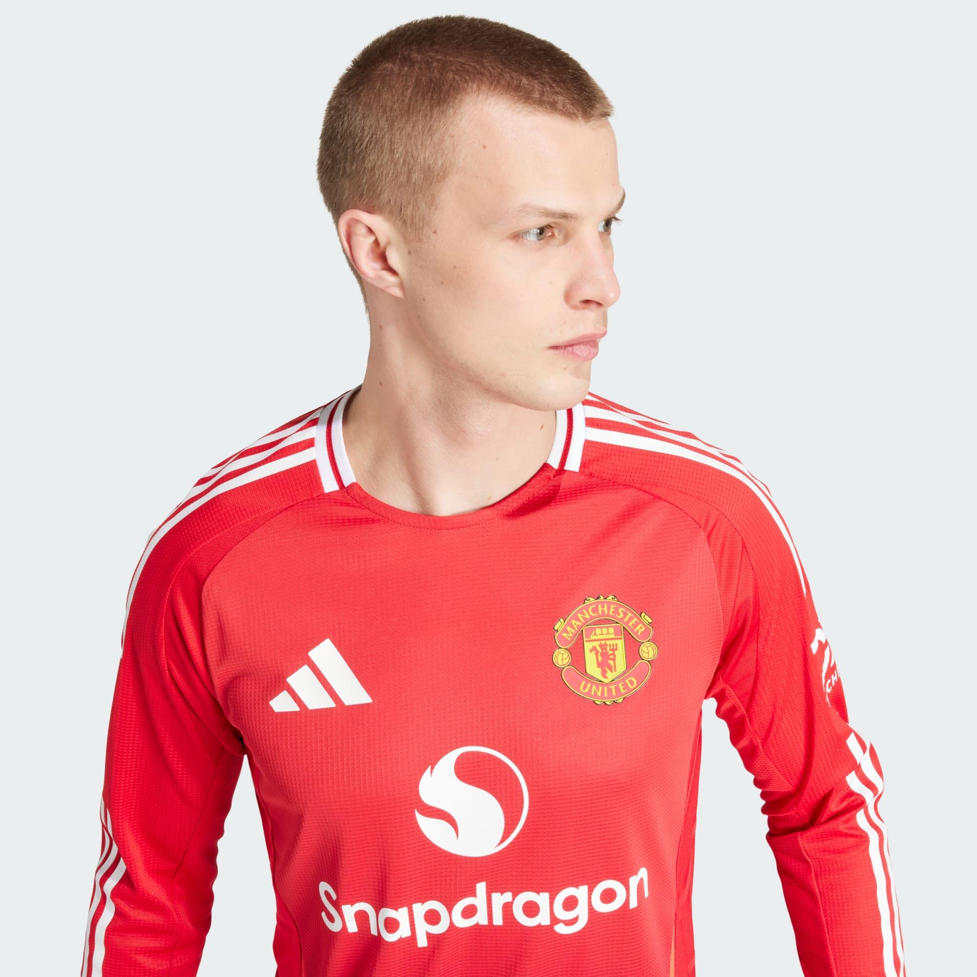 Authentic Manchester United 24/25 long-sleeved home jersey