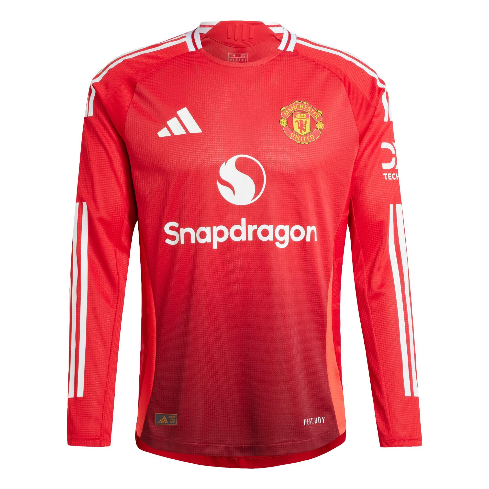 Authentic Manchester United 24/25 long-sleeved home jersey