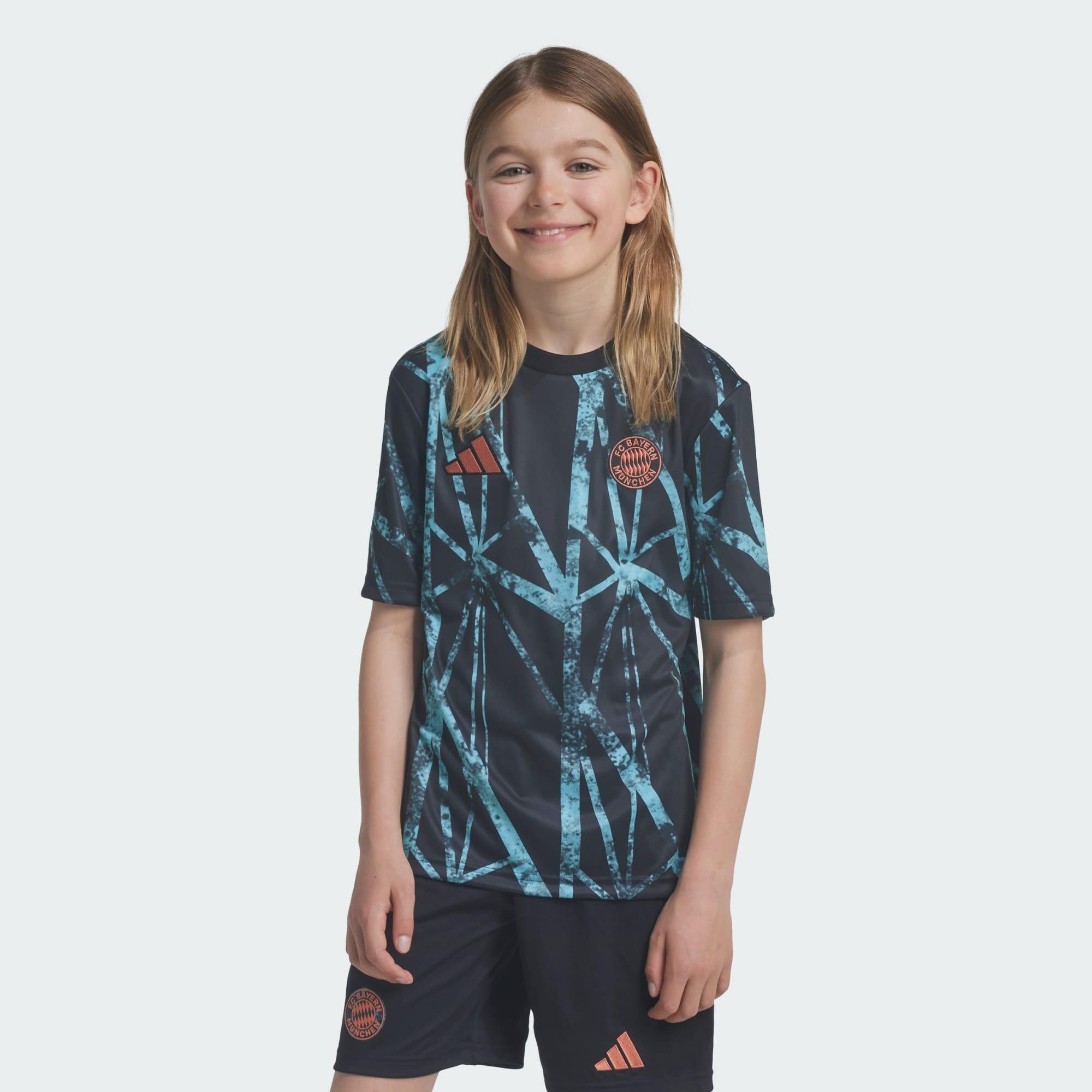 Adidas - Maillot D'Échauffement Fc Bayern Enfants - Maillot Manches Courtes - Noir - 10 À 12 Ans - Decathlon