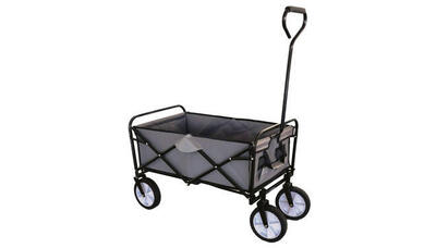 Bolderkar grijs - 80l - opvouwbaar - staal