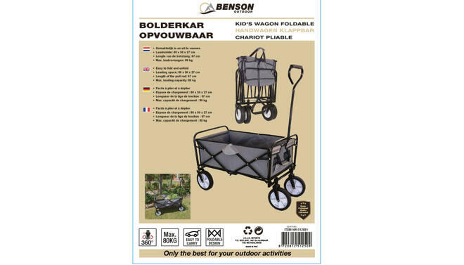 Carro de jardín gris - 80 L - Plegable - Acero 3/3
