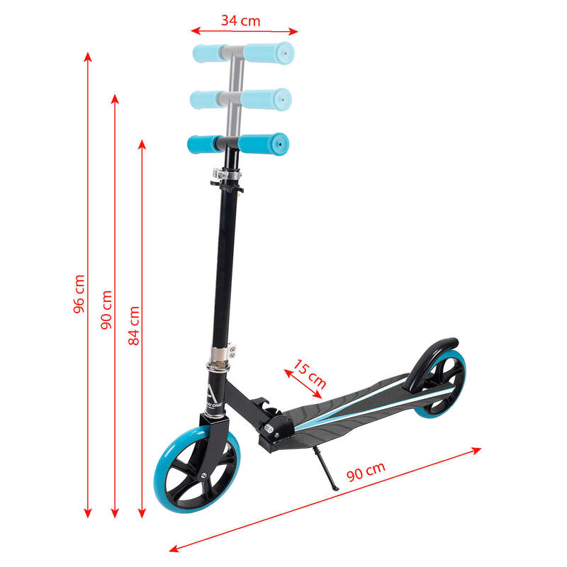 Trotineta pliabila Rave Blue, cu cric, roti 200 mm