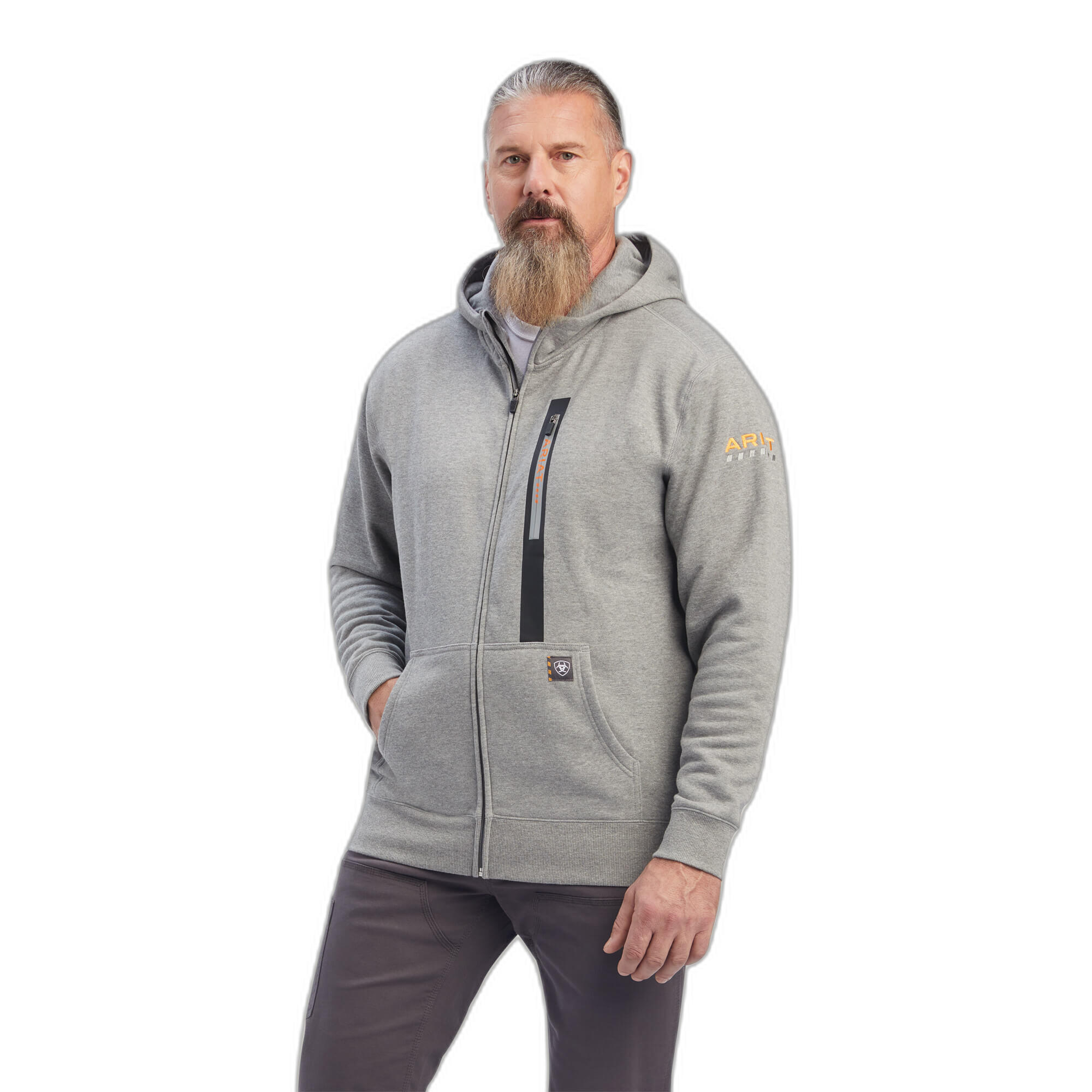 Felpa con zip a cappuccio Ariat Rebar Workman 1/3