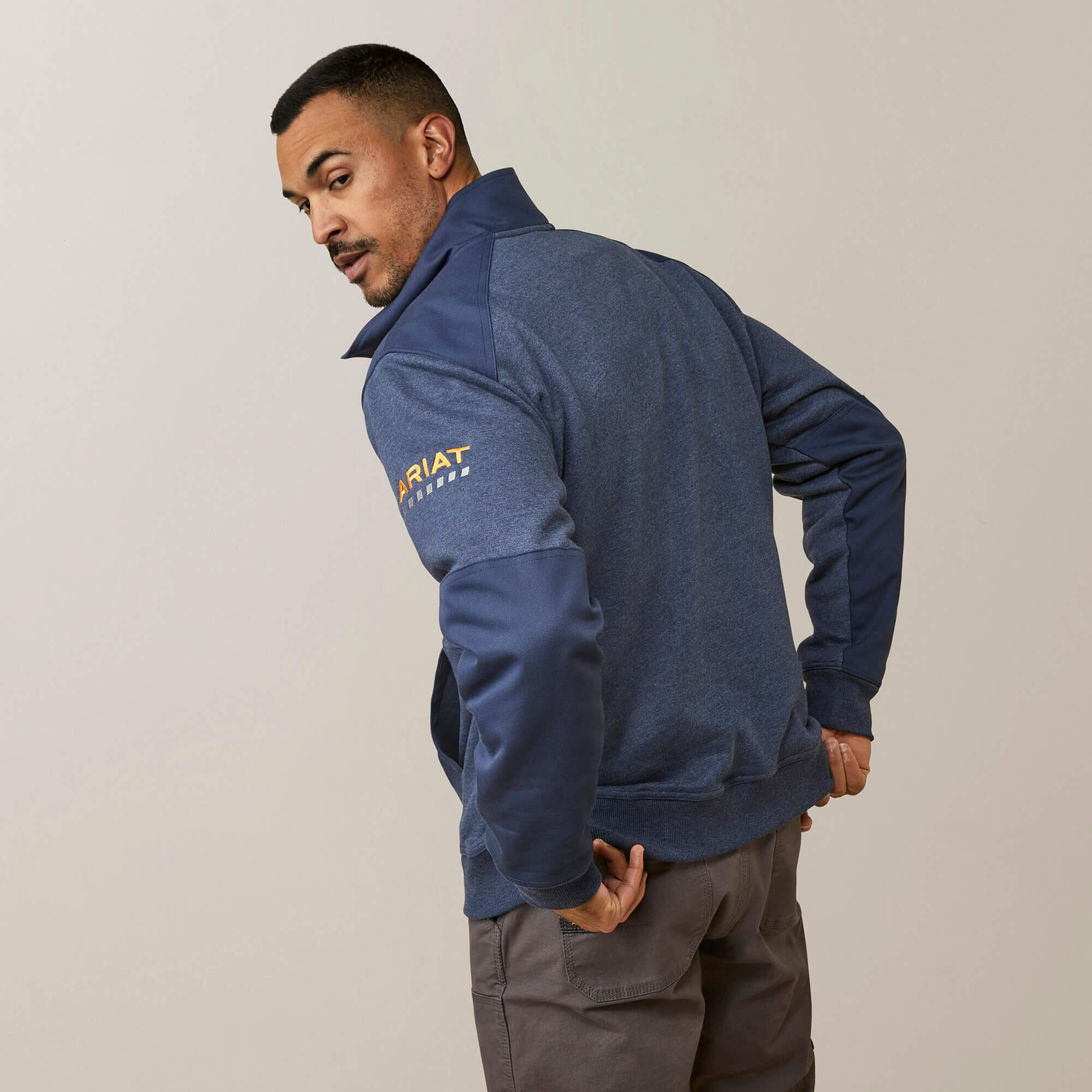 Sweatshirt 1/4 zip imperméable duracanvas Ariat Rebar Workman 2/5