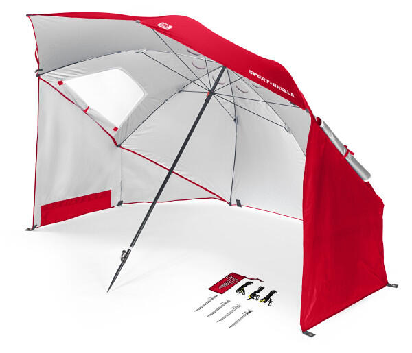 SPORT BRELLA Sport-Brella parasol 2,4 m, UPF 50+, eenvoudig op te zetten