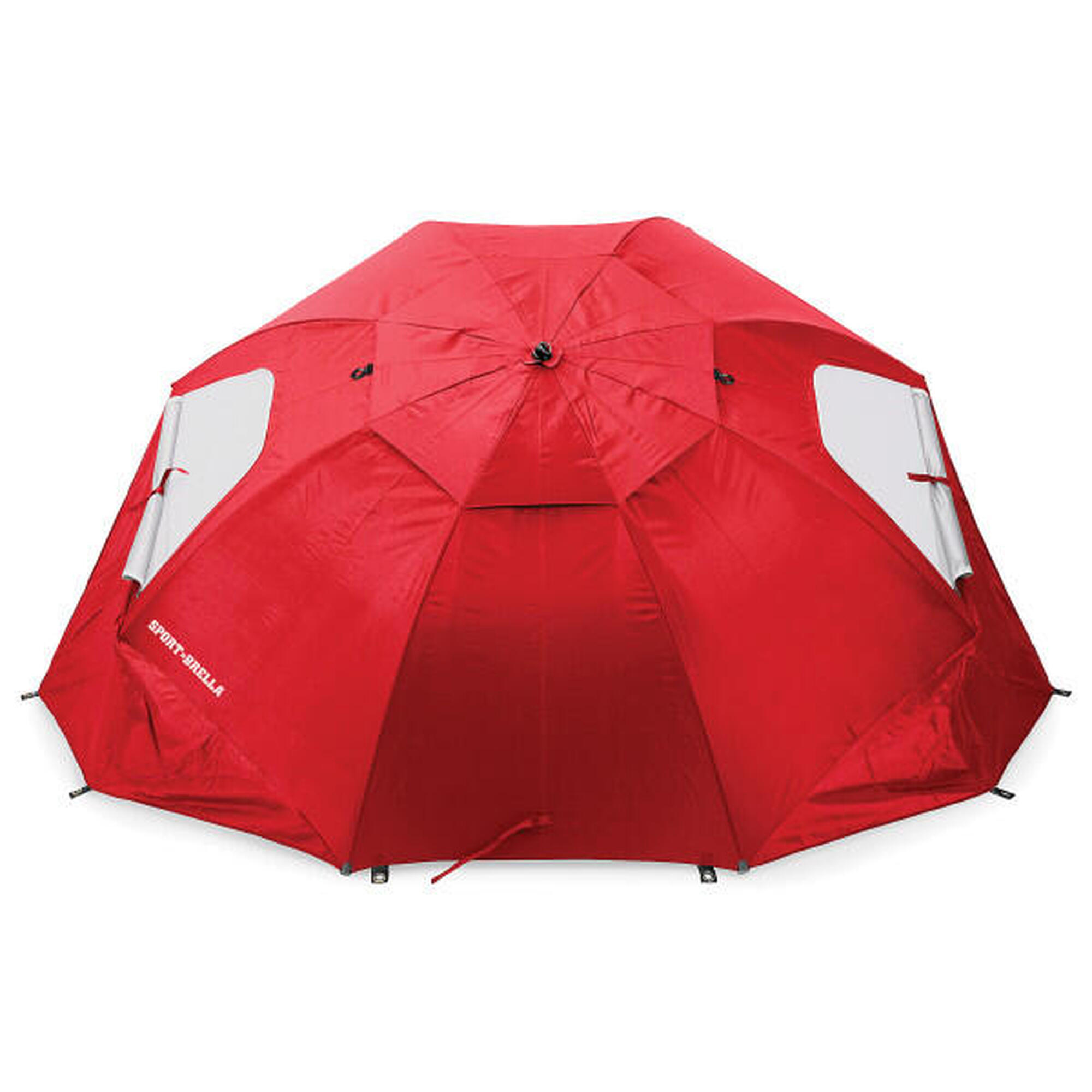 Ombrellone da spiaggia portatile -UPF+50 - diametro 2,4 m - Rosso - SPORT-BRELLA