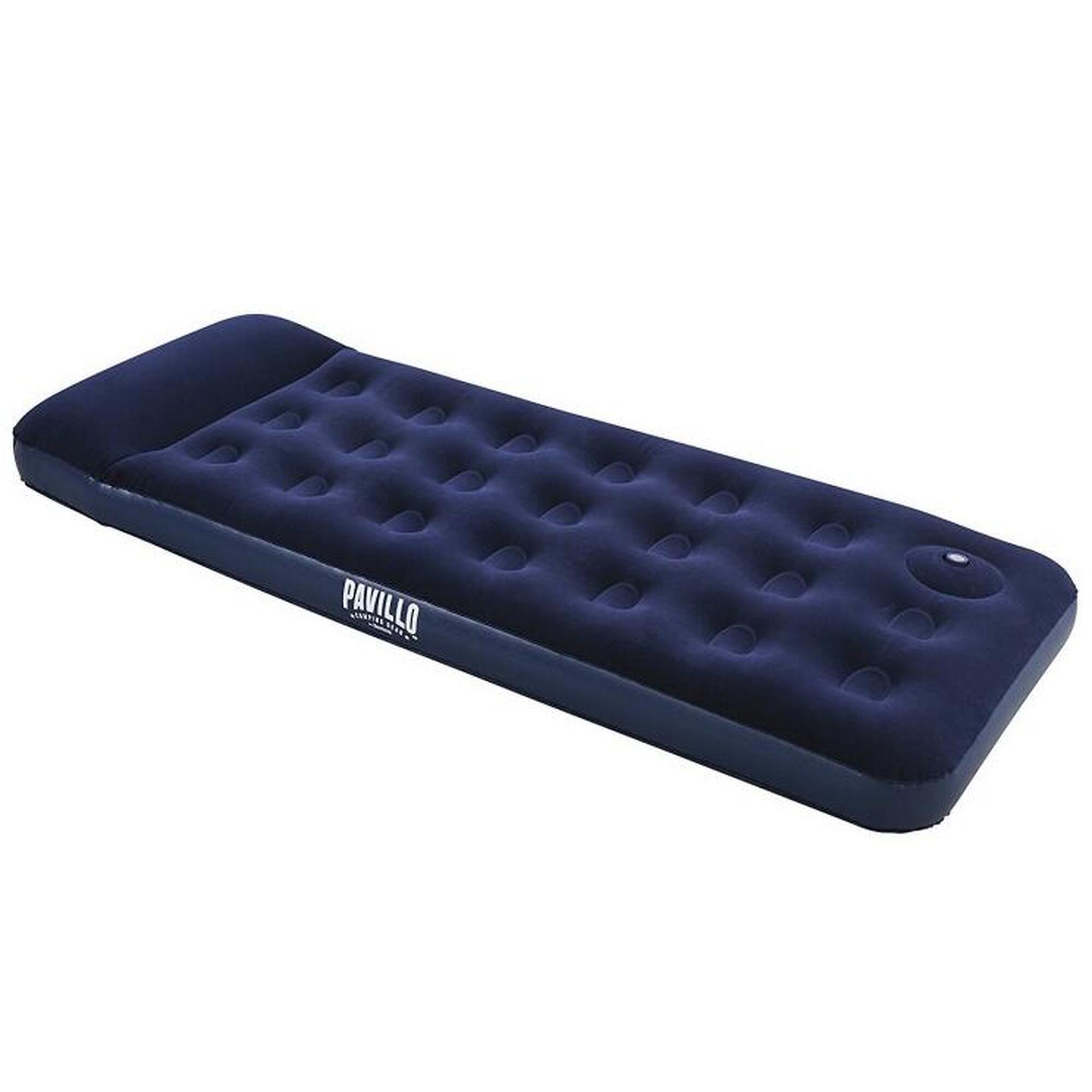 Matelas gonflable randonnée - 185x76x22 bleu