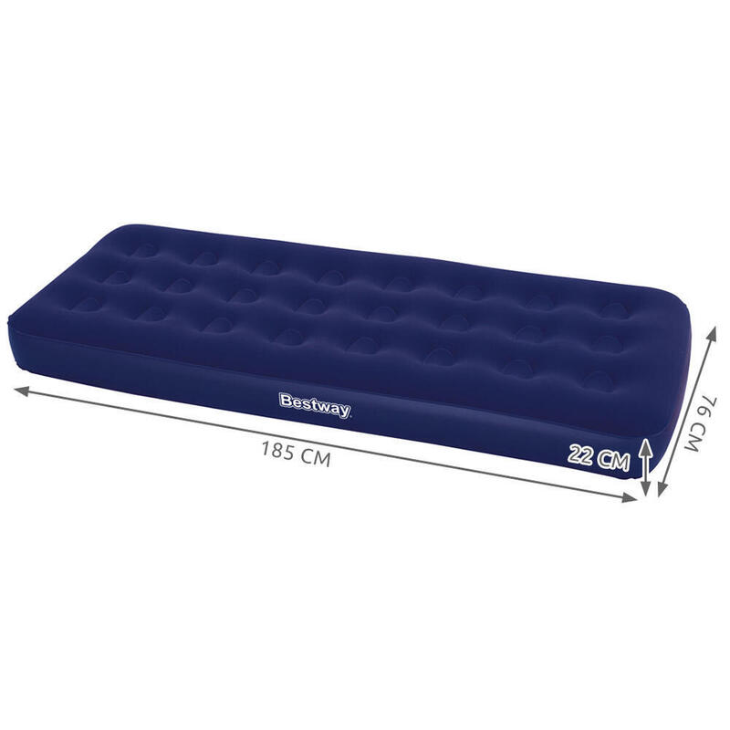 Matelas gonflable randonnée - 185x76x22cm bleu