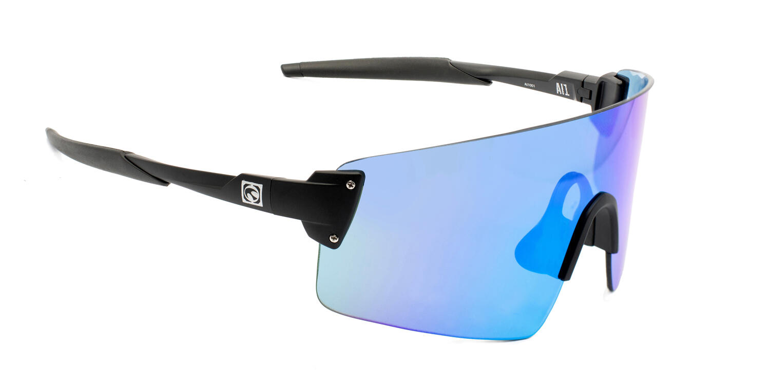 **óculos de sol esportivos ai1 preto fosco, cx azul - cat.3 – mundaka**