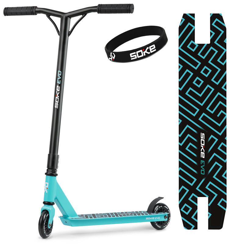 Monopattino freestyle adulto Soke Evo, Turquoise