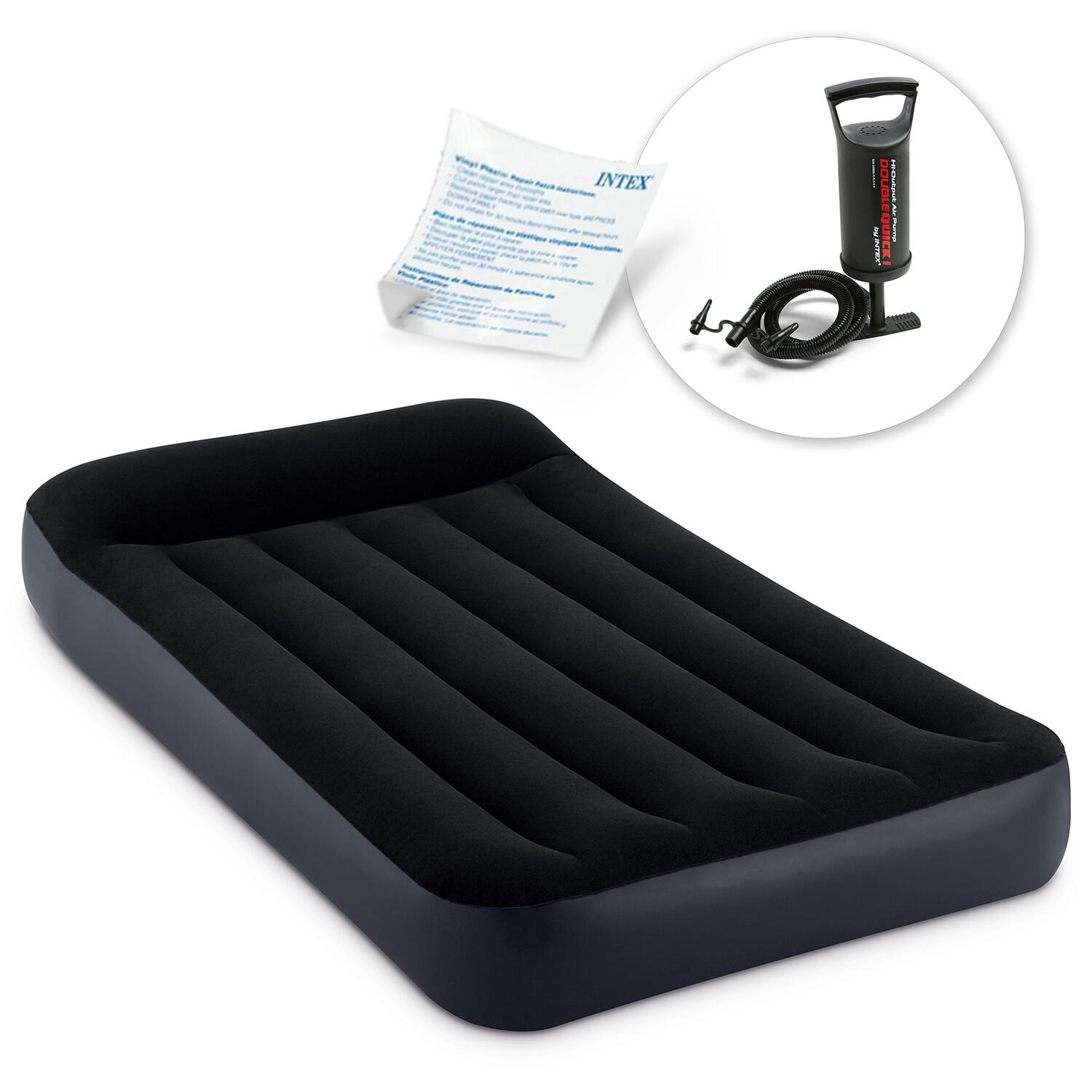 Materac welurowy 191x99 z pompką tłokową Intex 64141 1/7