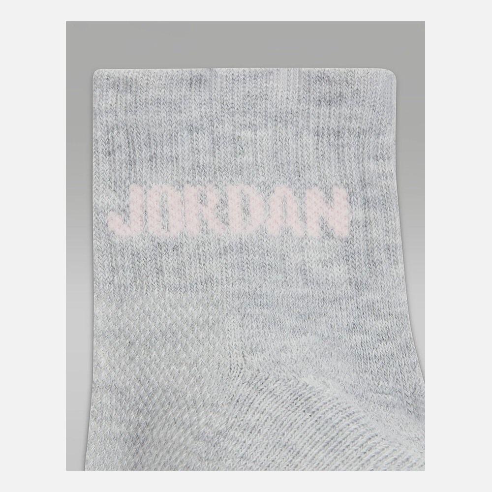 Sei paia di calzini jordan legend crew - bianco-nero-grigio-rosa 4/4