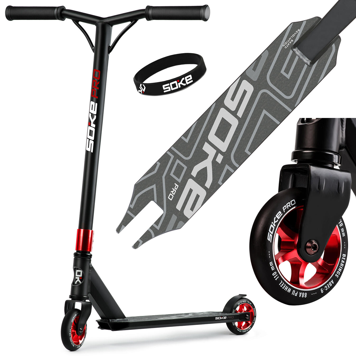 SOKE Patinete freestyle adulto wyczynowa Soke Pro rojo