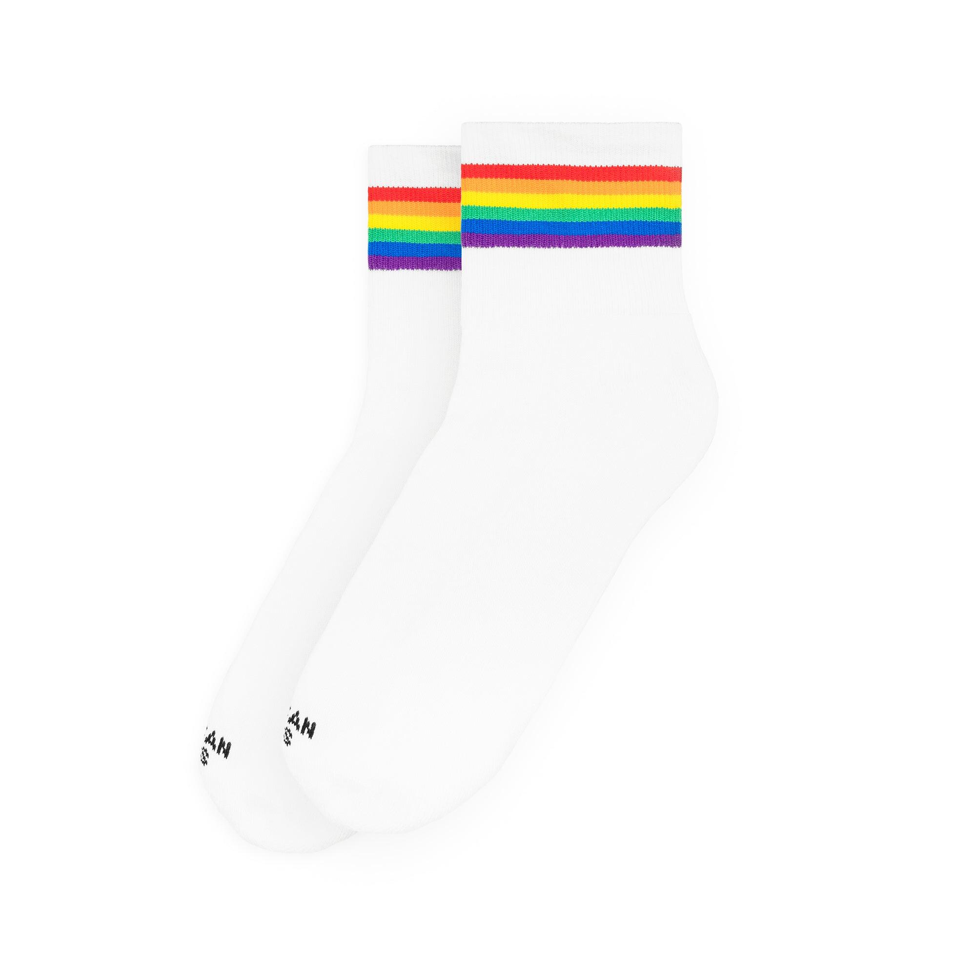 American Socks - Chaussettes Rainbow Pride - Ankle High - American Socks - Chaussettes - Blanc - Taille Unique - Decathlon