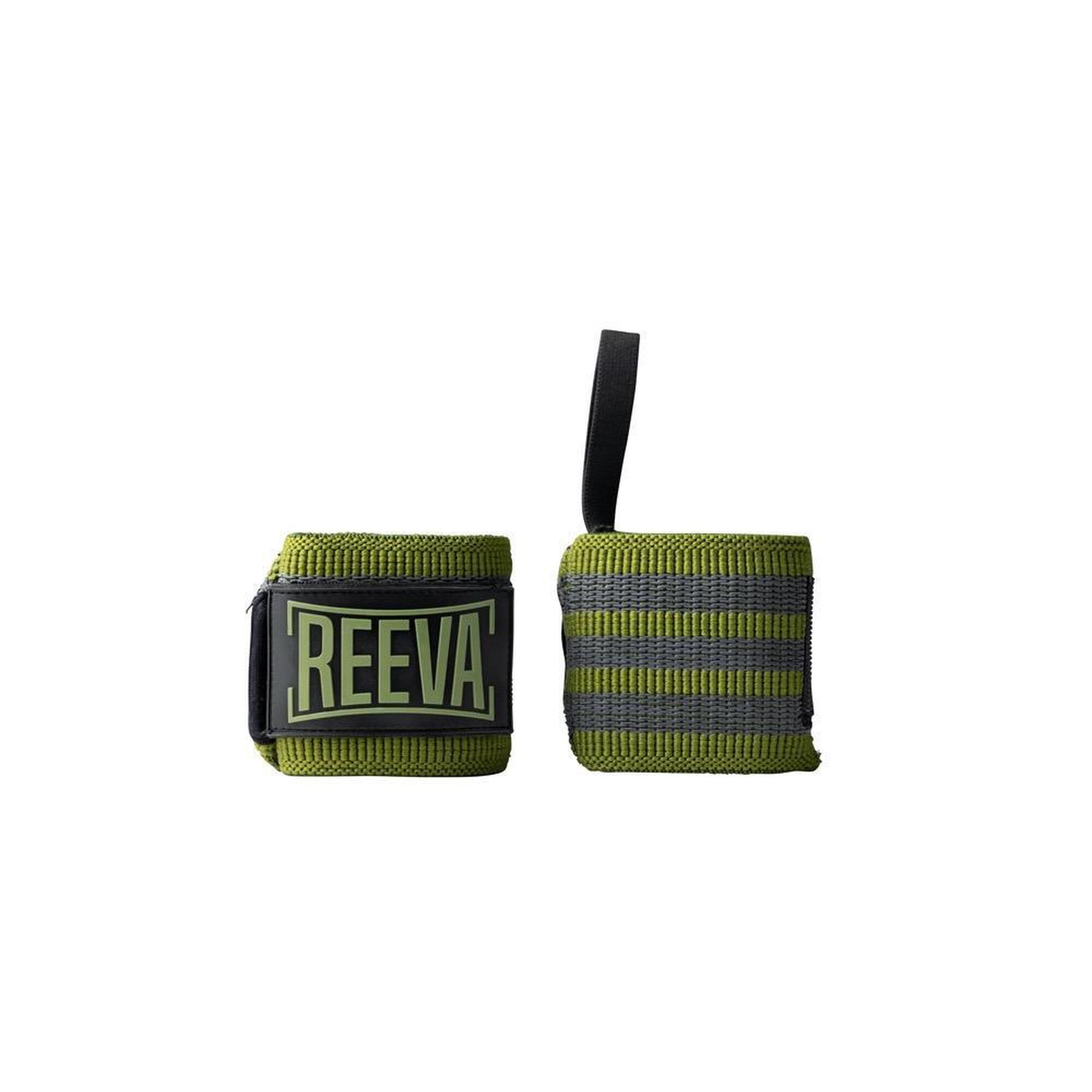 Reeva - Bande Poignet Musculation - Wrist Wraps - Strap Poignet - Vert - Taille Unique - Decathlon