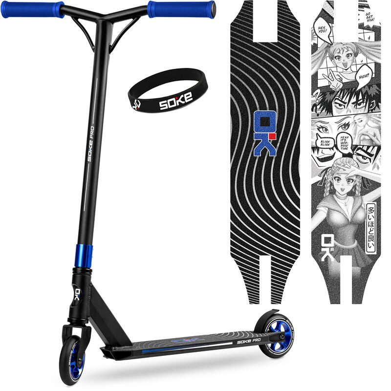 Monopattino freestyle adulto Soke Pro, Blu