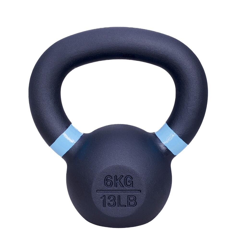 IVOL Kettlebell in ghisa 6 kg - Nero con azzurro